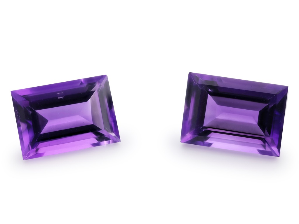 Amethyst 10x7mm Baguette Mid to Strong Colour 