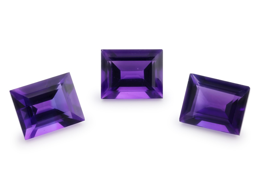 Amethyst 10x8mm Baguette Mid to Strong Colour 