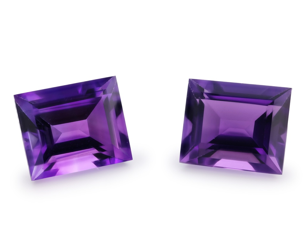 Amethyst 12x10mm Baguette Mid to Strong Colour 