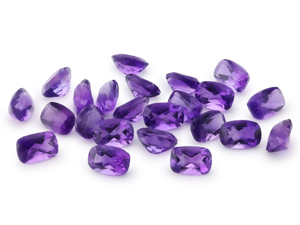 Amethyst 6x4mm Cushion Mid to Dark