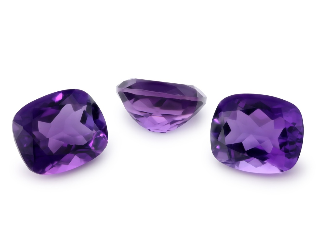 Amethyst 12x10mm Cushion Fine/Dark