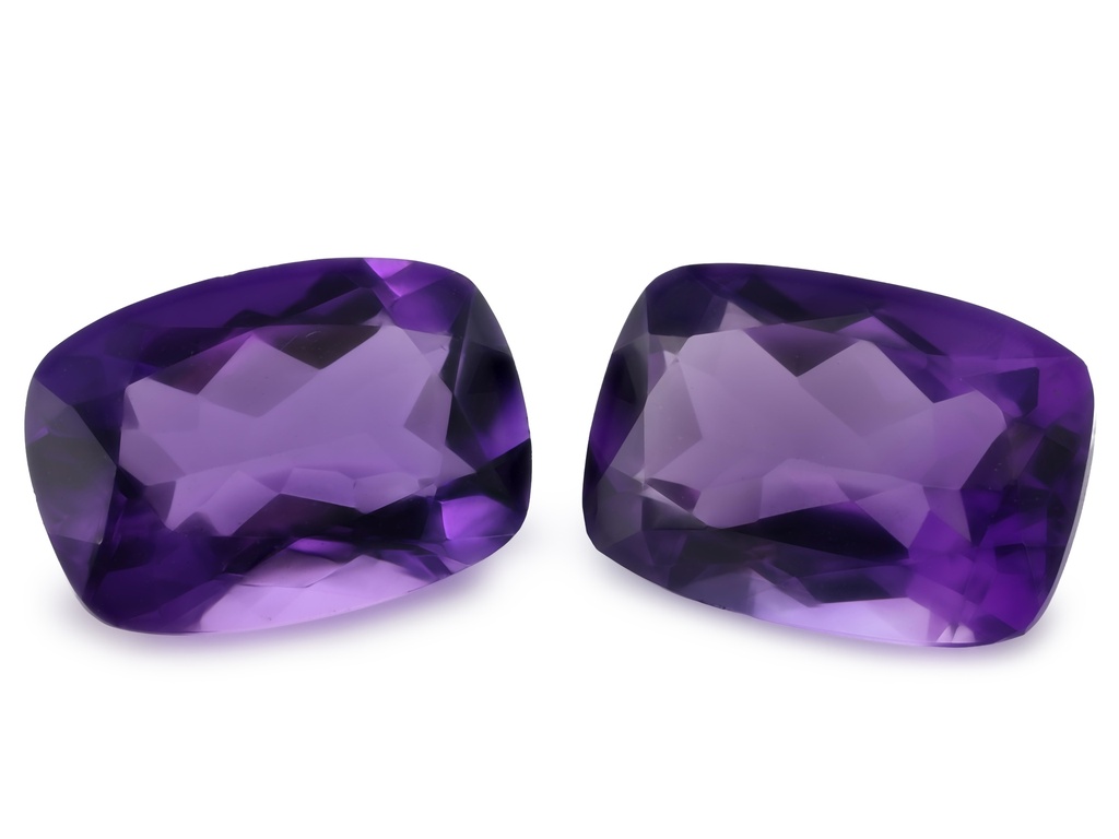 Amethyst 14x10mm Cushion Mid to Dark