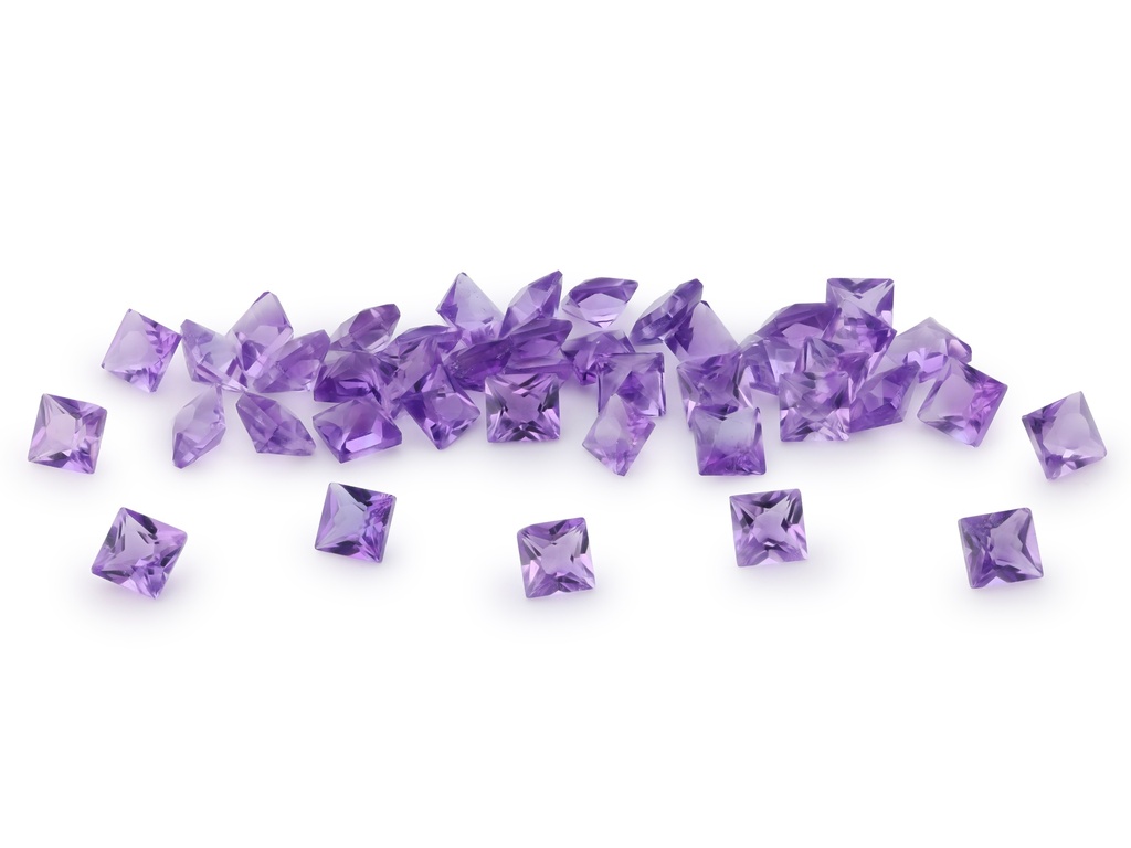 [QAQP0250M] Amethyst 2.50mm Princess Cut Mid to Strong Colour
