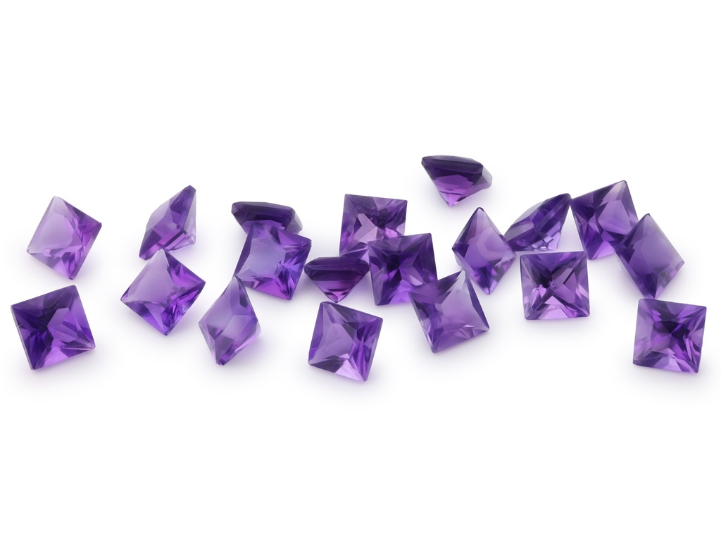 [QAQP0450M] Amethyst 4.50mm Princess Cut Mid to Strong Colour