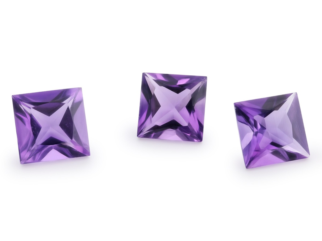 Amethyst 8.00mm Princess Cut Mid to Strong Colour