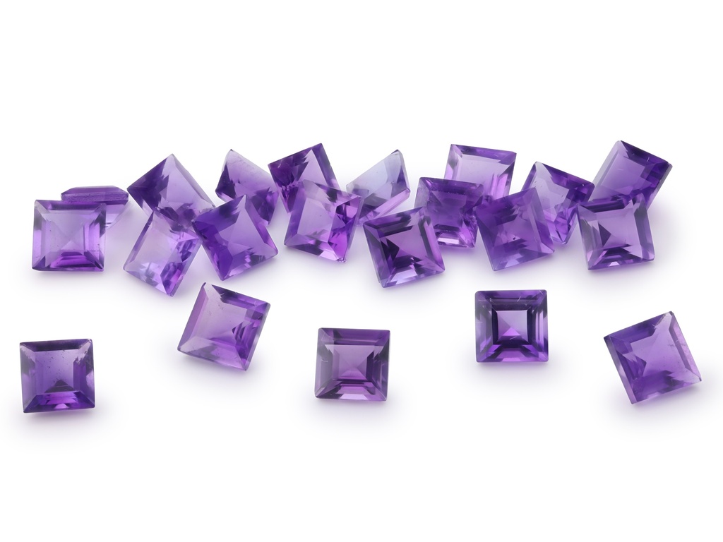Amethyst 4.50mm Carre Cut Mid to Strong Colour