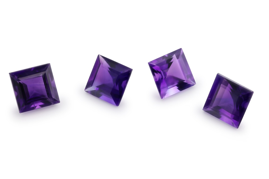 Amethyst 8.00mm Carre Cut Mid to Strong Colour