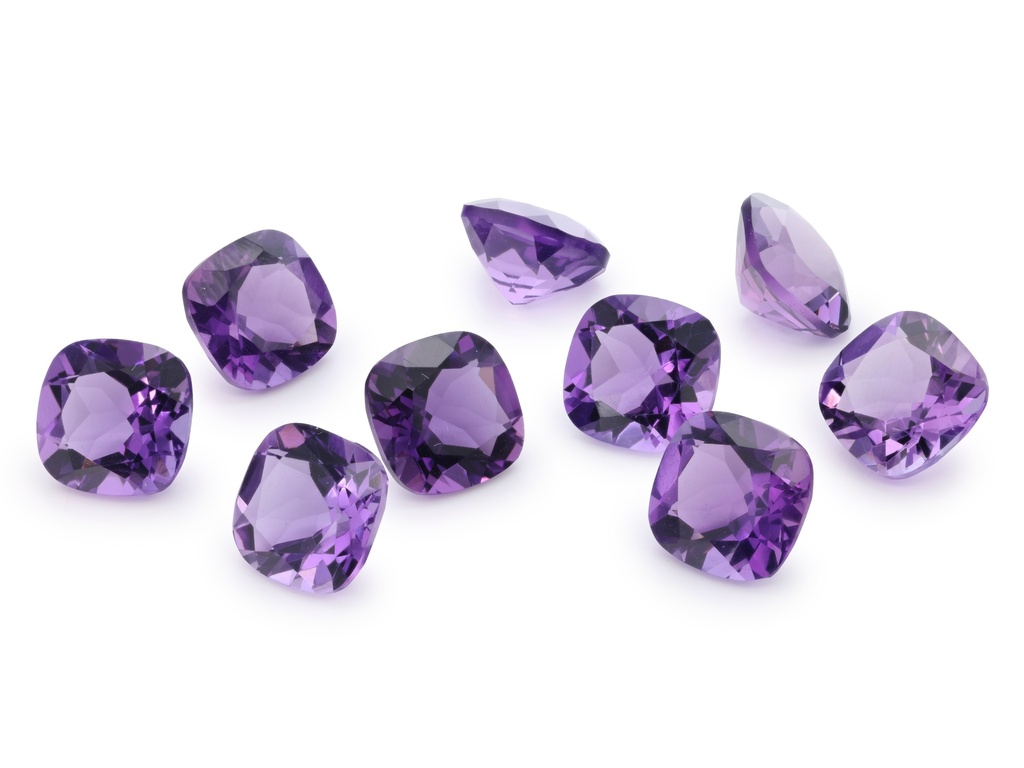 Amethyst 8.00mm Square Cushion Mid to Dark