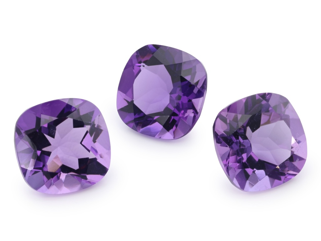 Amethyst 10mm Square Cushion Mid to Dark