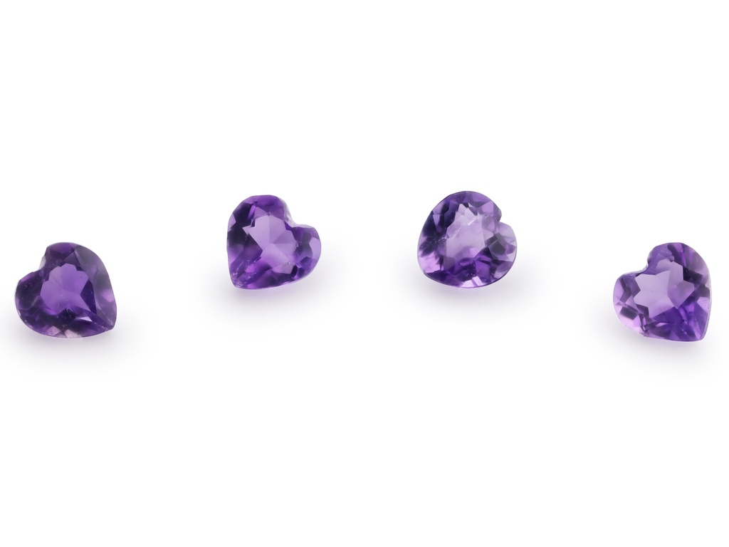 Amethyst 3.00mm Heart Shape Mid to Strong Colour 