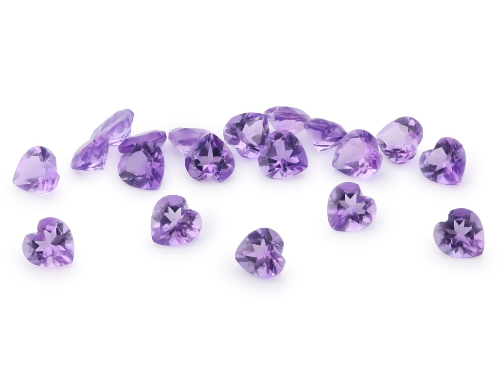 Amethyst 5.00mm Heart Shape Mid to Strong Colour 