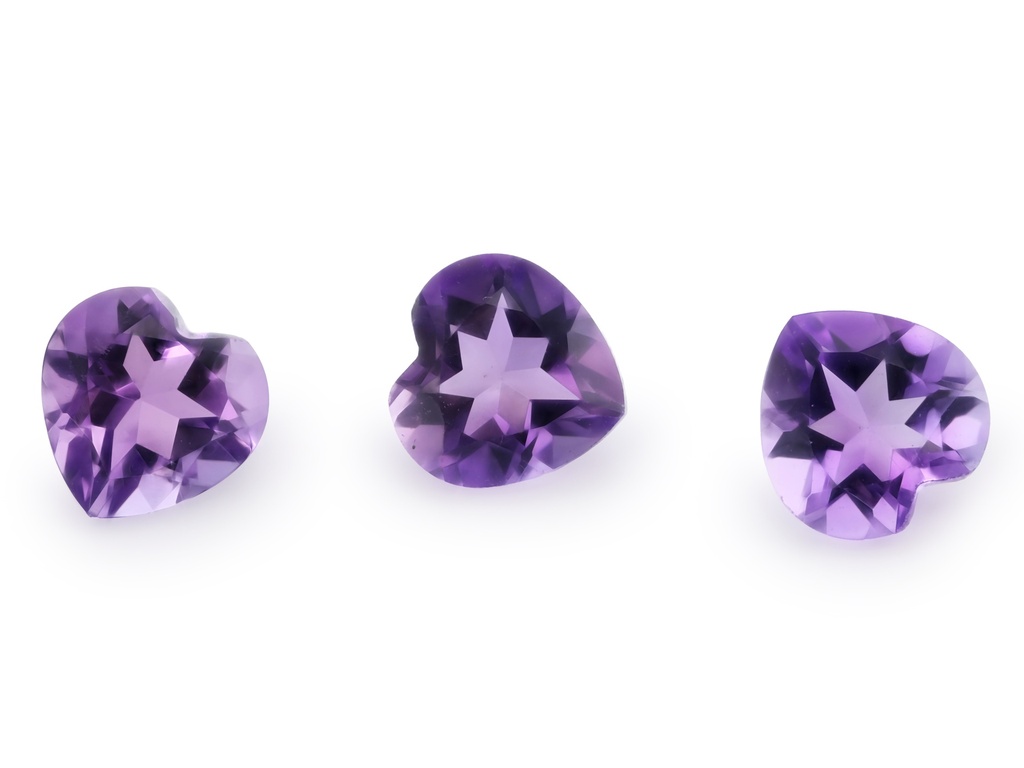 [QAHB0600M] Amethyst 6.00mm Heart Shape Mid to Strong Colour 