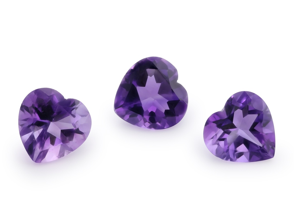 Amethyst 8.00mm Heart Shape Mid to Strong Colour 