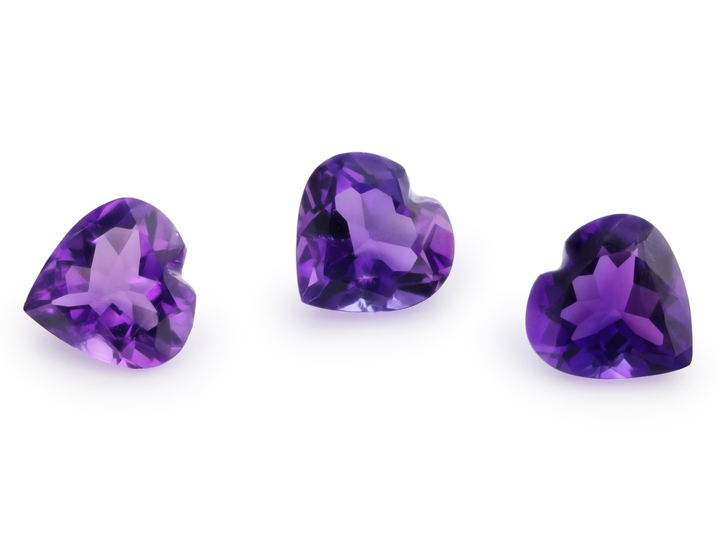 Amethyst 9.00mm Heart Shape Mid to Strong Colour 