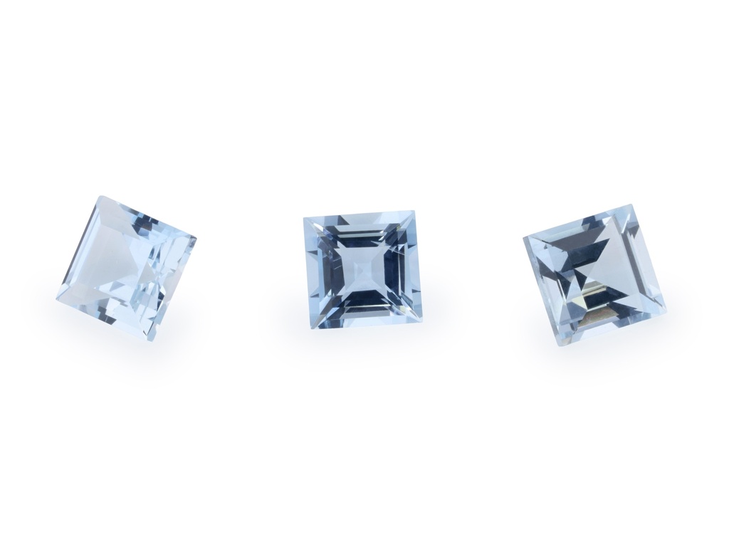 Aquamarine 3.50mm Carre Cut Mid Blue