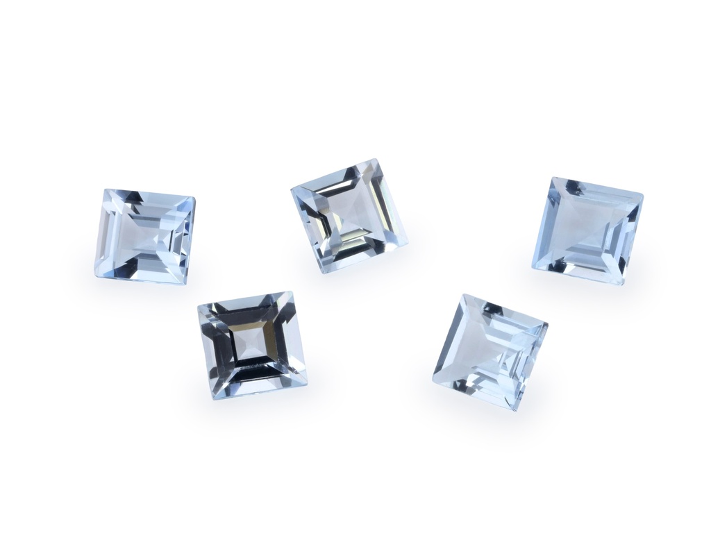Aquamarine 3.00mm Carre Cut Light Blue