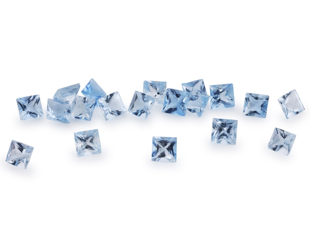 Aquamarine 3.00mm Princess Cut Mid Blue