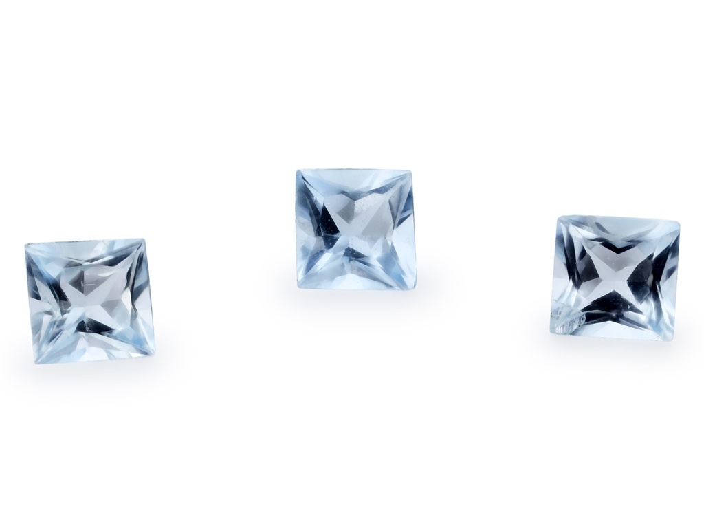 Aquamarine 4.00mm Princess Cut Mid Blue