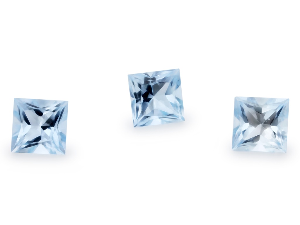 Aquamarine 4.50mm Princess Cut Mid Blue