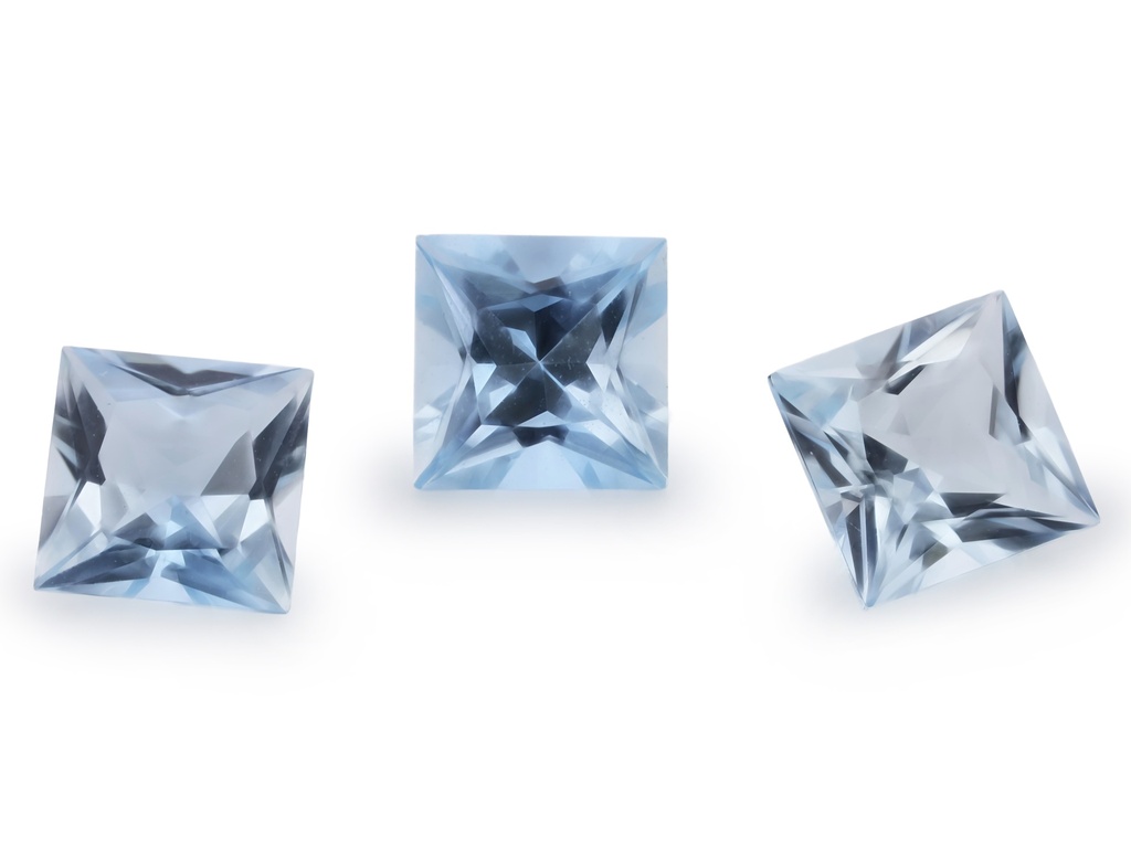 Aquamarine 5.50mm Princess Cut Mid Blue