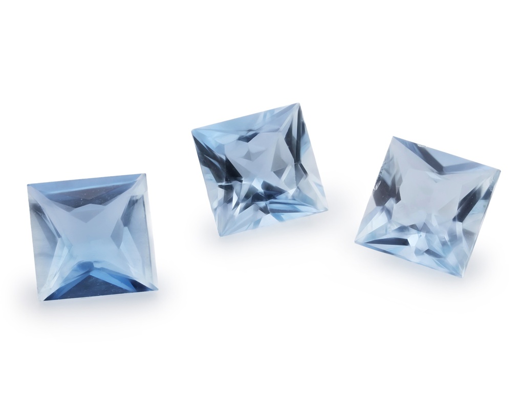Aquamarine 5.50mm Princess Cut Light Blue