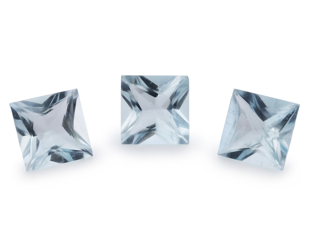 Aquamarine 6.50mm Princess Cut Light Blue