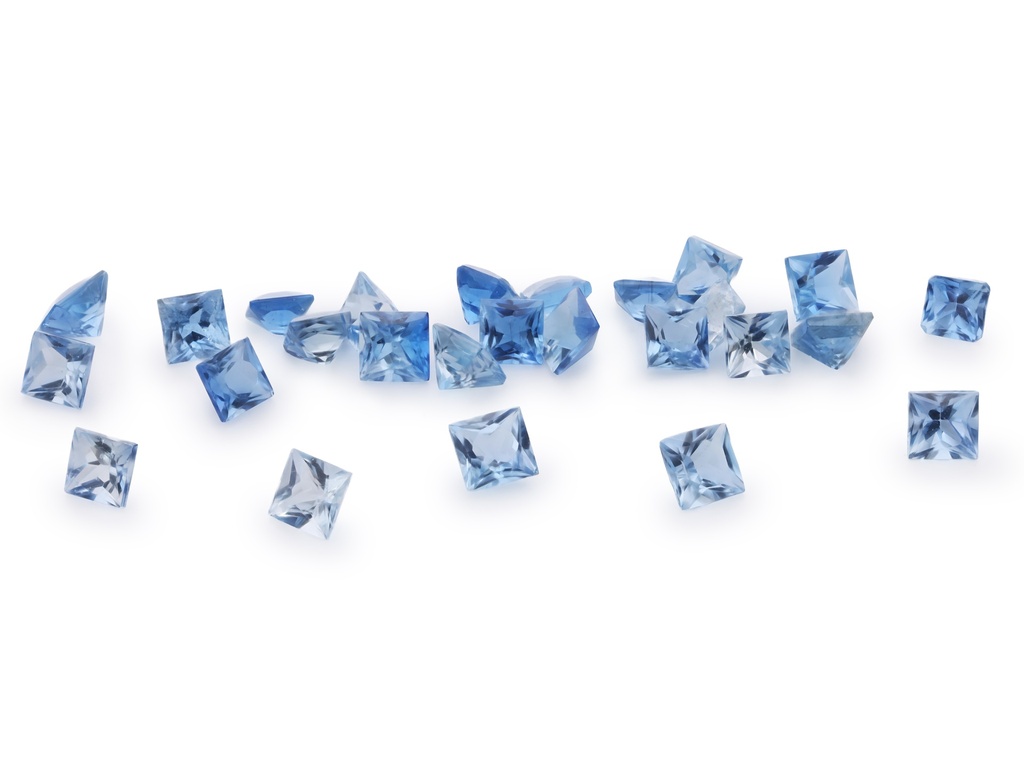 Aquamarine 2.50mm Princess Cut Dark Blue