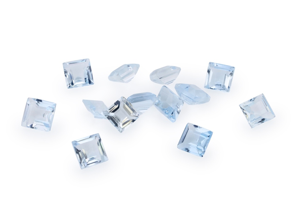 Aquamarine 2.00mm Carre Cut Light Blue