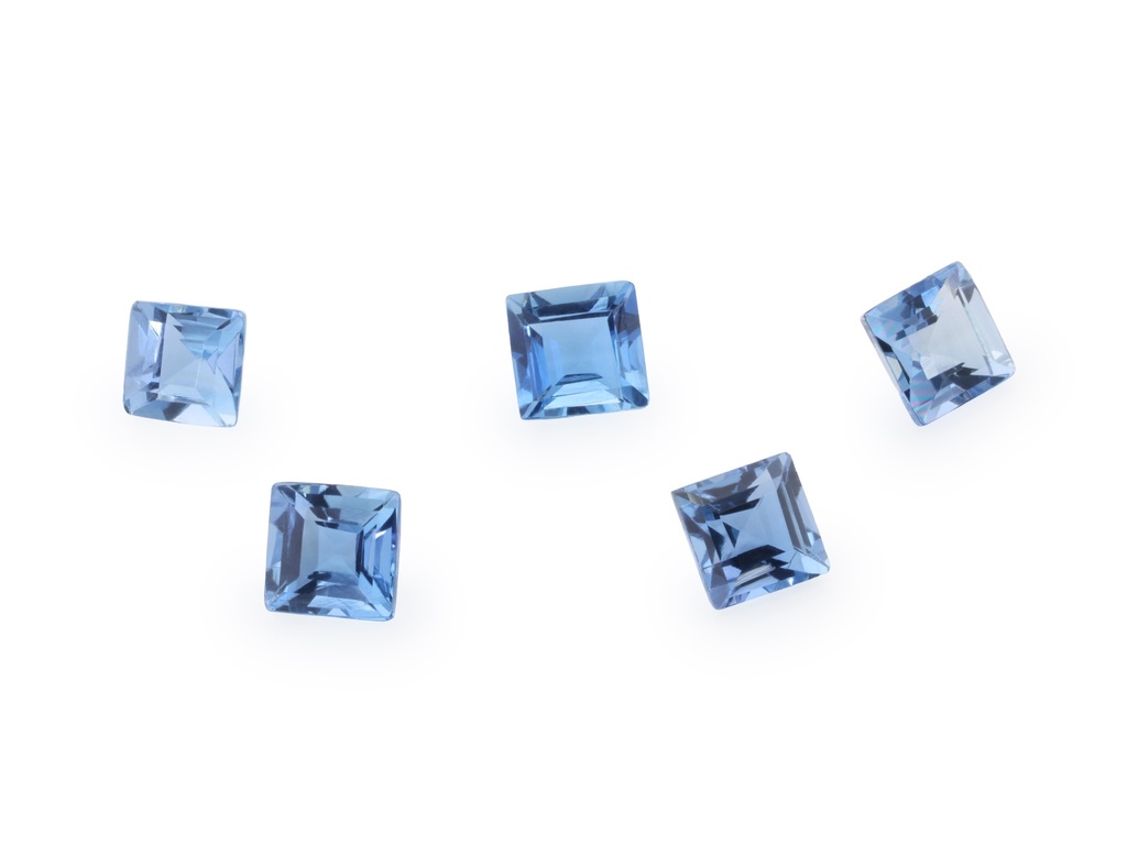 Aquamarine 2.25mm Carre Cut Dark Blue