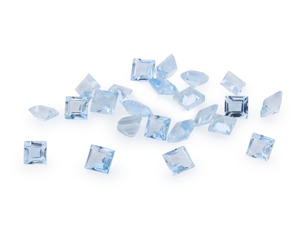 Aquamarine 2.00mm Carre Cut Mid Blue