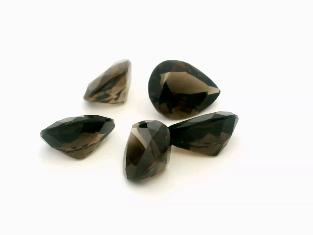 Smoky Quartz 12x8mm Pear Shape 