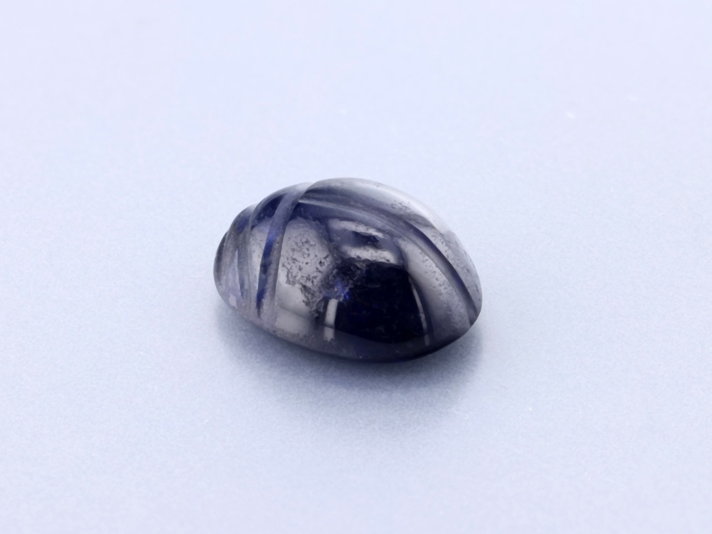Australian Sapphire Carved Scarab 8-8.50mm Blue