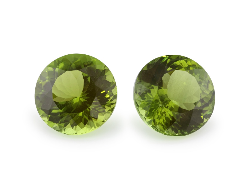 [PRRB1200X1] Peridot 12mm Round Pair