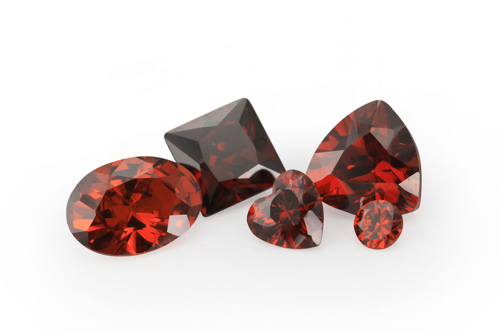 Cubic Zirconia 3.00mm Round Red