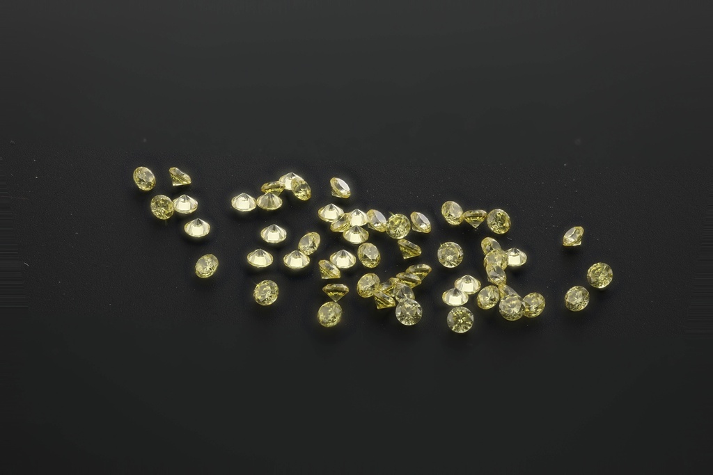 Cubic Zirconia 2.00mm Round Yellow