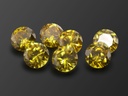 Cubic Zirconia 8.00mm Round Yellow