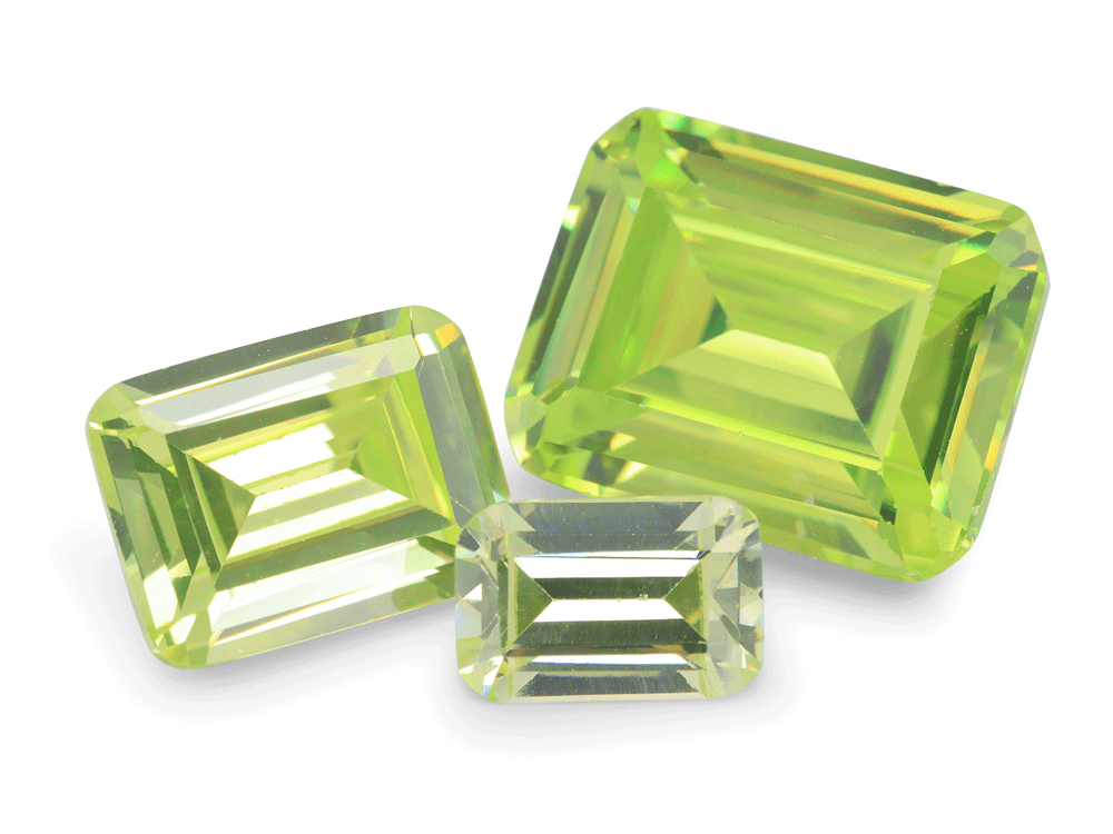 [ZGOS1008L] Cubic Zirconia 10x8mm Emerald Cut Light Green