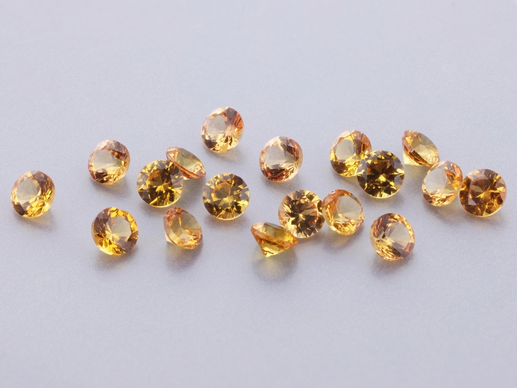 Beryllium Treated Sapphire 2.25mm Round Orange