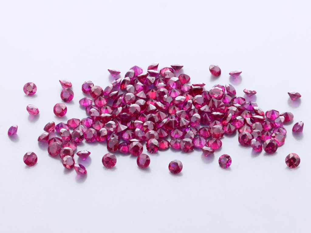 [RRRB0150B] Ruby 1.50mm Round Diamond Cut Red