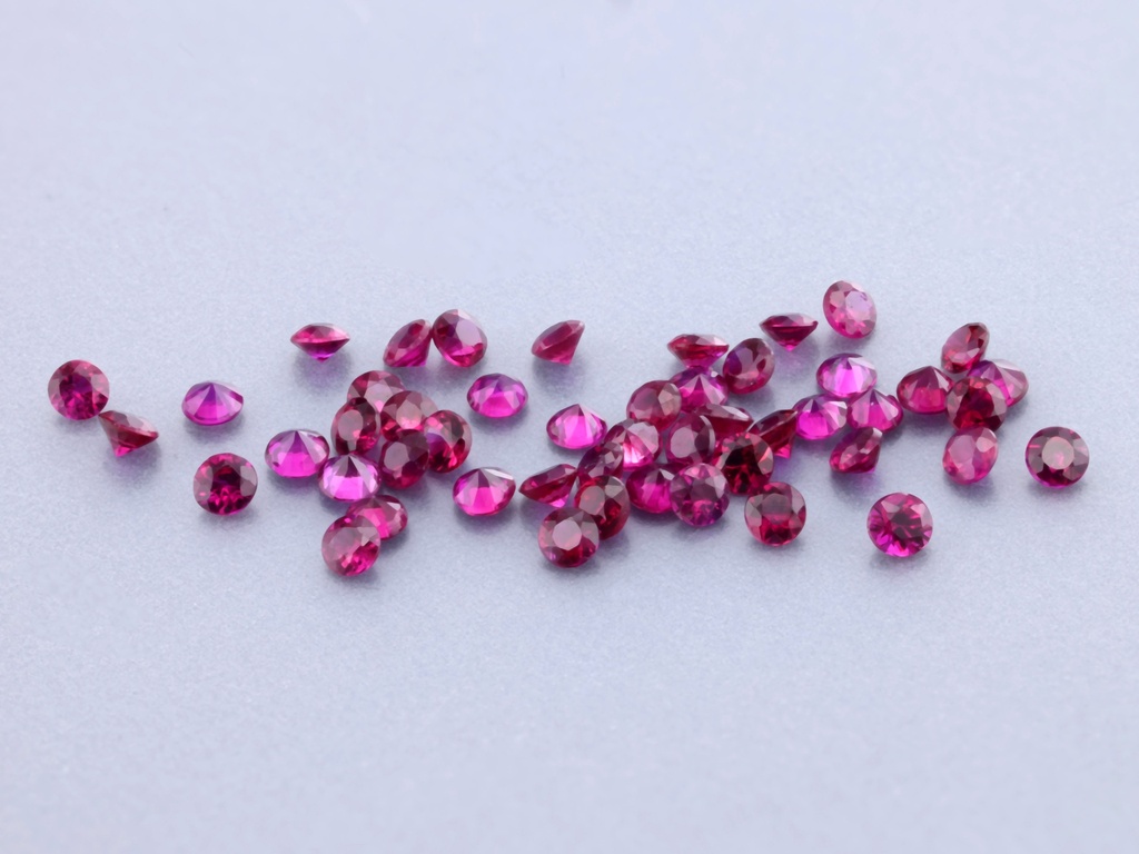 [RRRB0125B] Ruby 1.25mm Round Diamond Cut Red