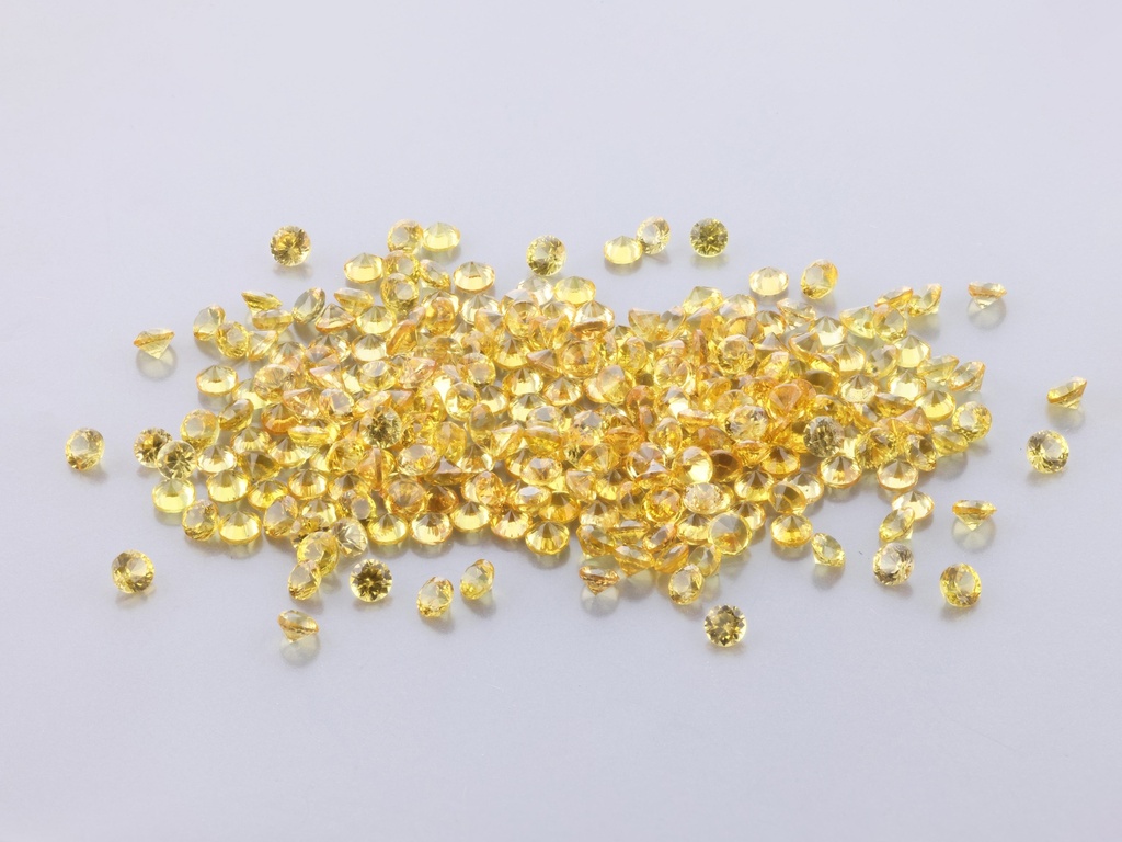Sapphire 2.00mm Round Diamond Cut Yellow