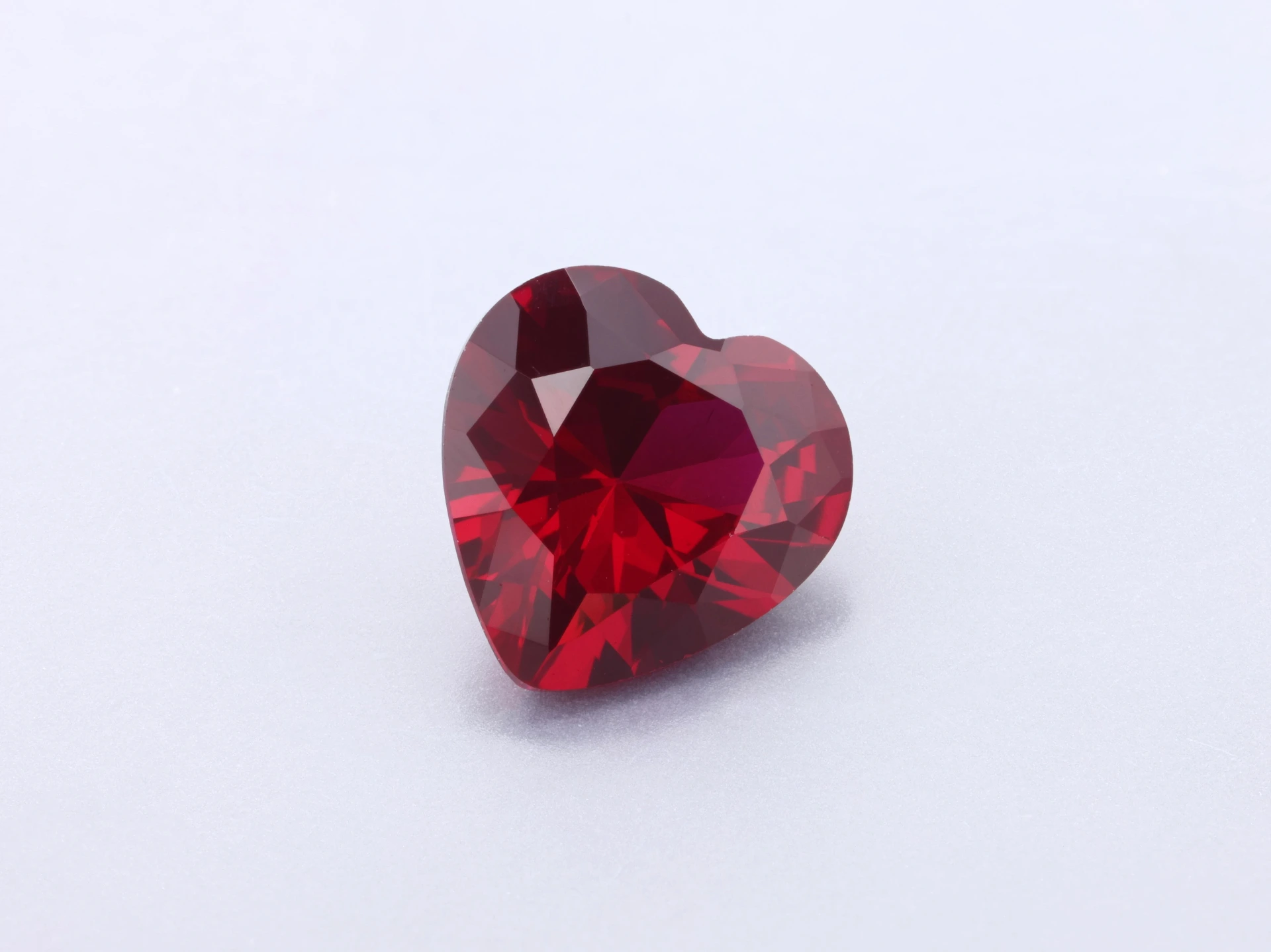[RSDH-07] Synthetic/Lab Grown Ruby Dark Red 7.00mm Heart Shape