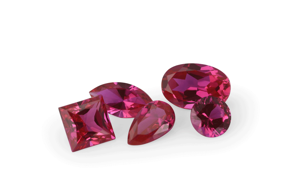 [RSLSQ-02] Synthetic/Lab Grown Ruby Pink Red 2.00mm Carre Cut Signity