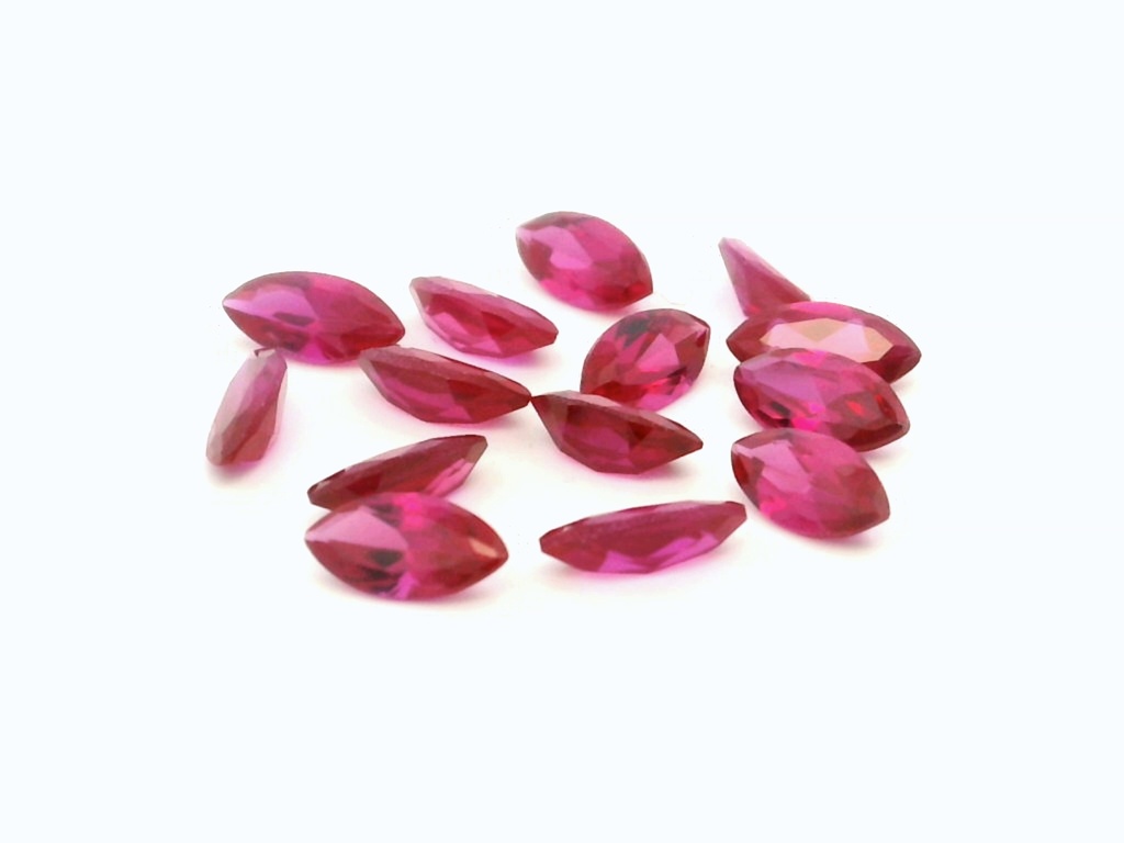 [YKMB0804D] Synthetic/Lab Grown Ruby 8x4mm Marquise Dark Pink