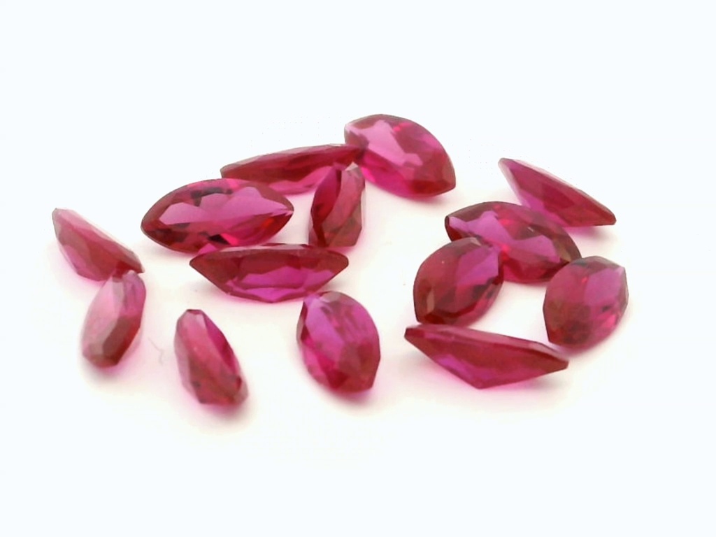 [YKMB1005D] Synthetic/Lab Grown Ruby 10x5mm Marquise Dark Pink