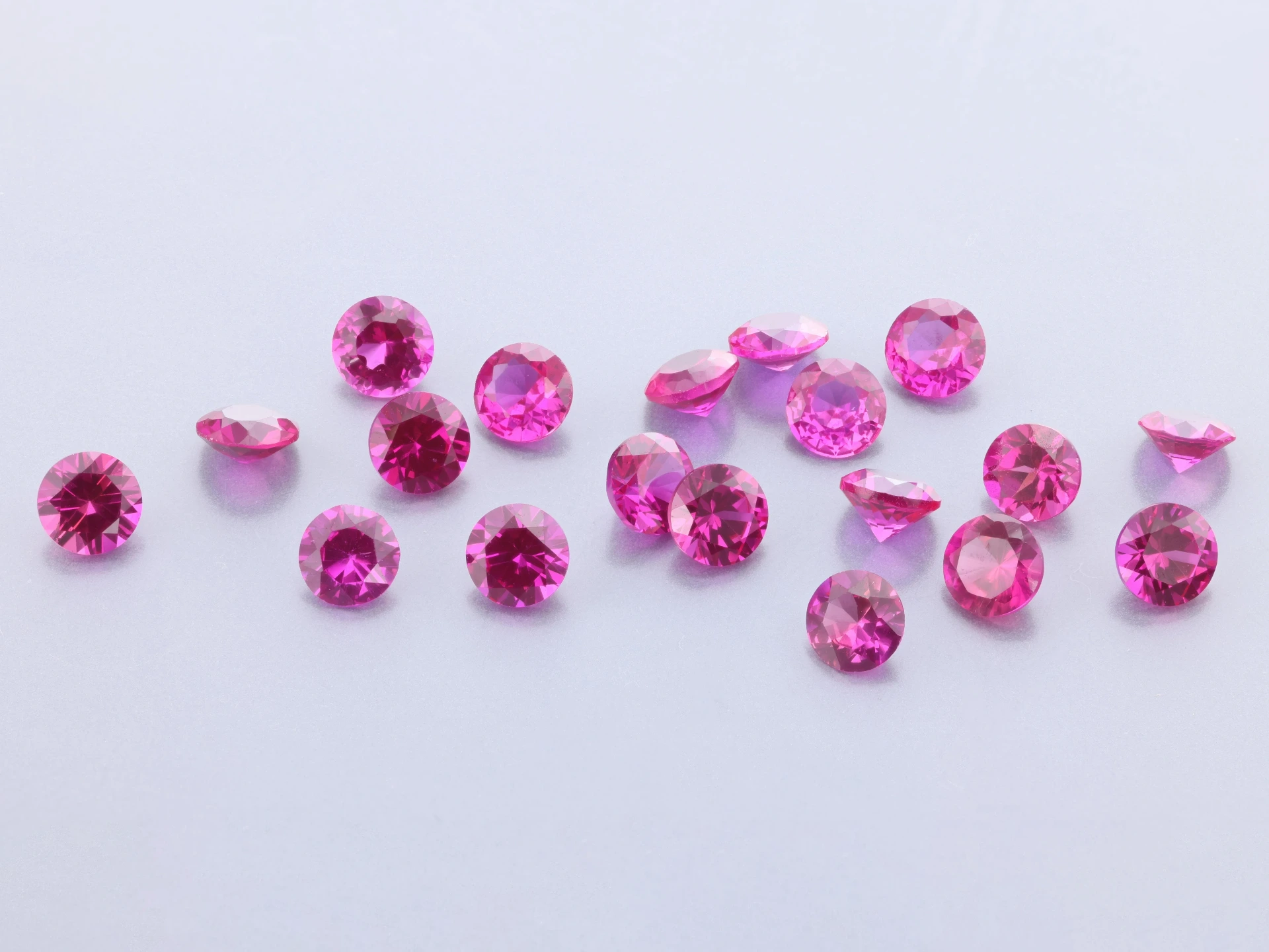 [YKRB0350D] Synthetic/Lab Grown Ruby 3.50mm Round Dark Pink Red