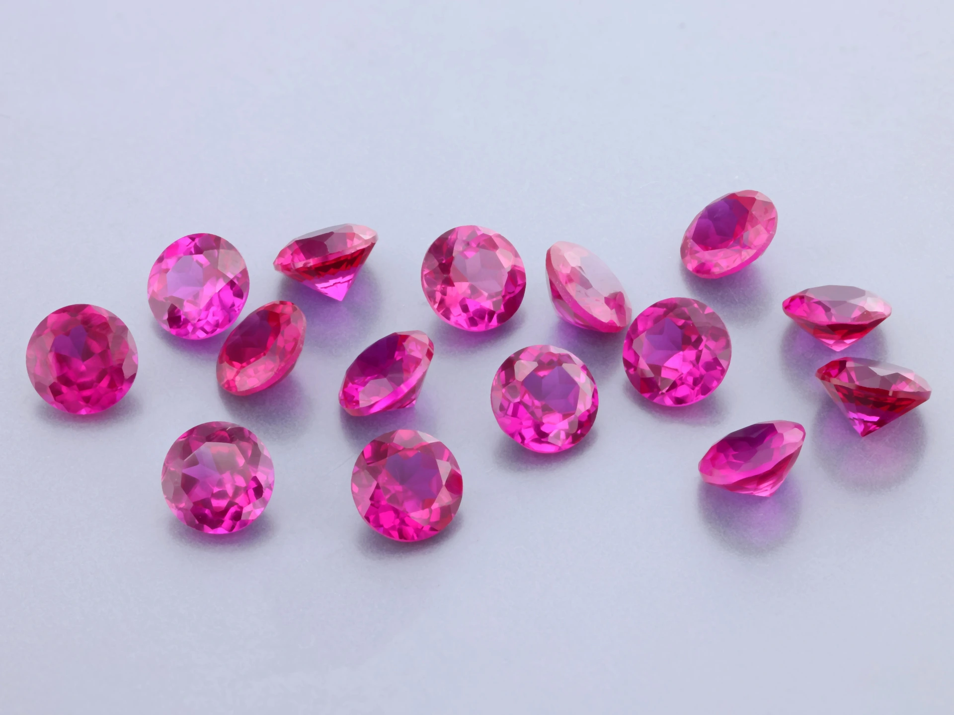 [YKRB0450D] Synthetic/Lab Grown Ruby 4.50mm Round Dark Pink Red