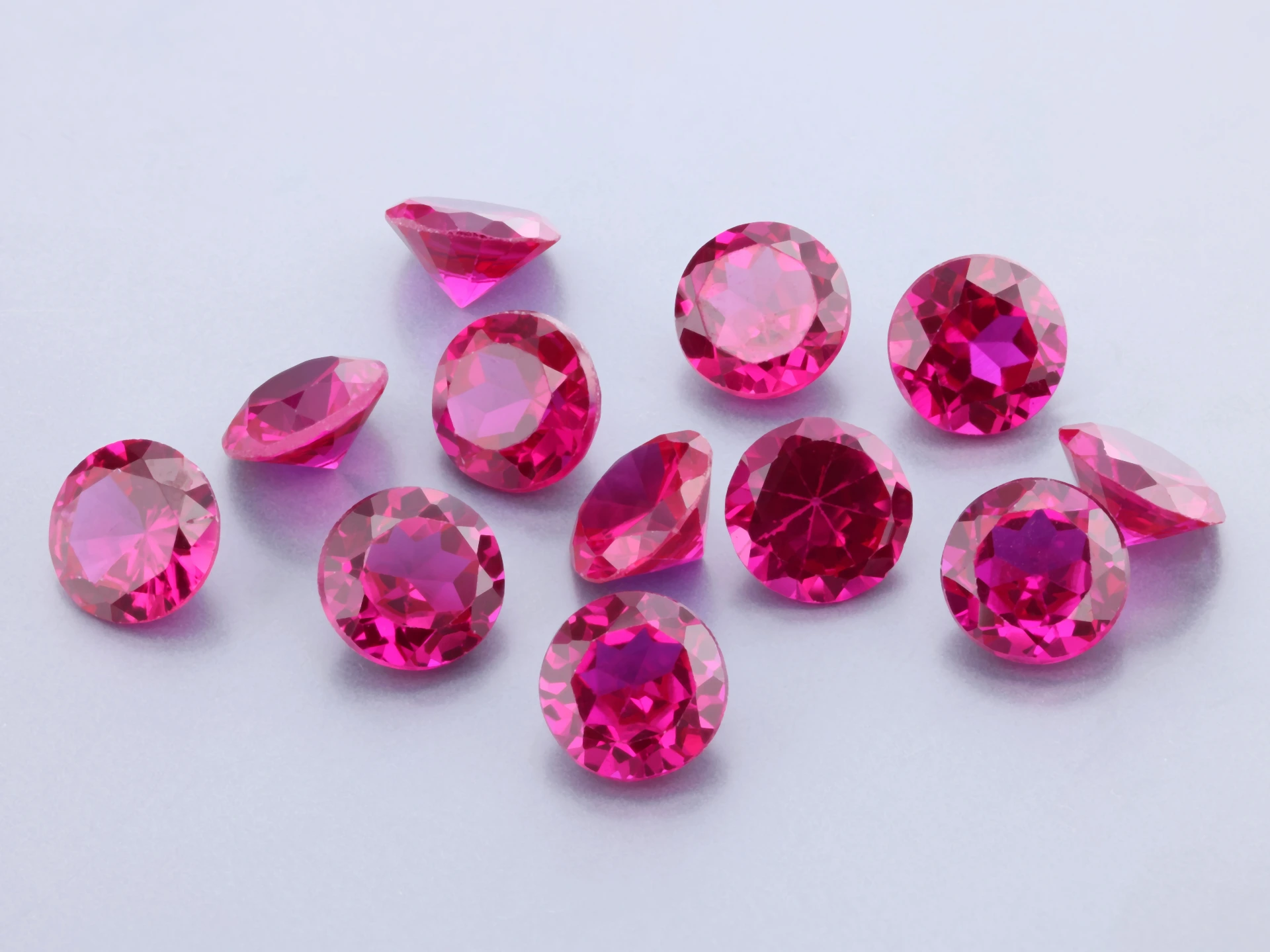 [YKRB0625D] Synthetic/Lab Grown Ruby 6.25mm Round Dark Pink Red