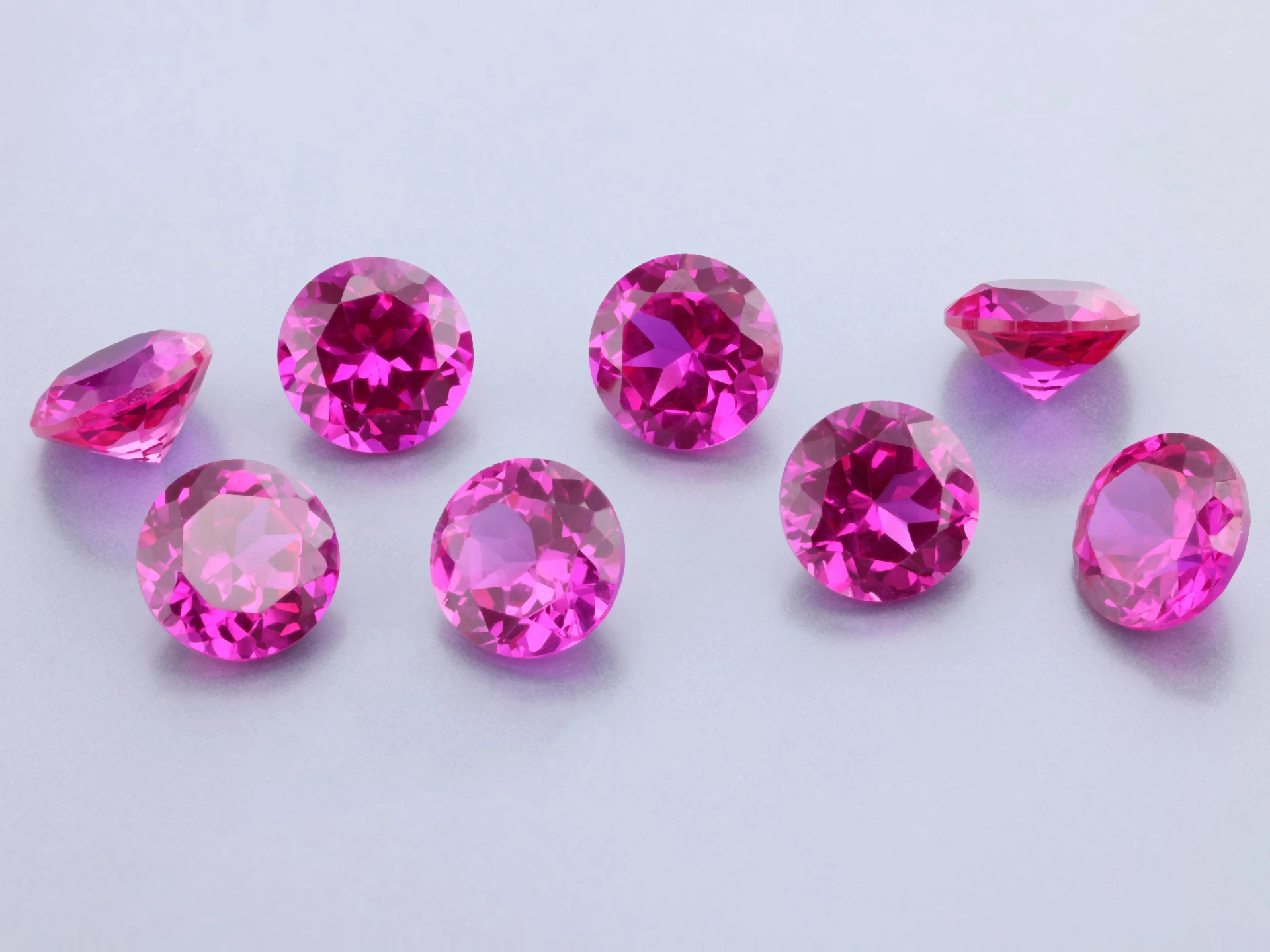 [YKRB0650D] Synthetic/Lab Grown Ruby 6.50mm Round Dark Pink Red