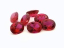 Synthetic/Lab Grown Ruby 10x8mm Oval Dark Pink Red
